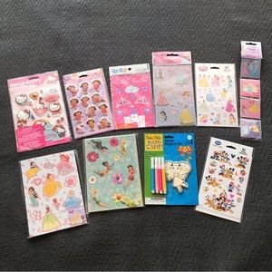 NWT Disney Princess Sticker Collection Hello Kitty Dora Explorer Mickey Mouse